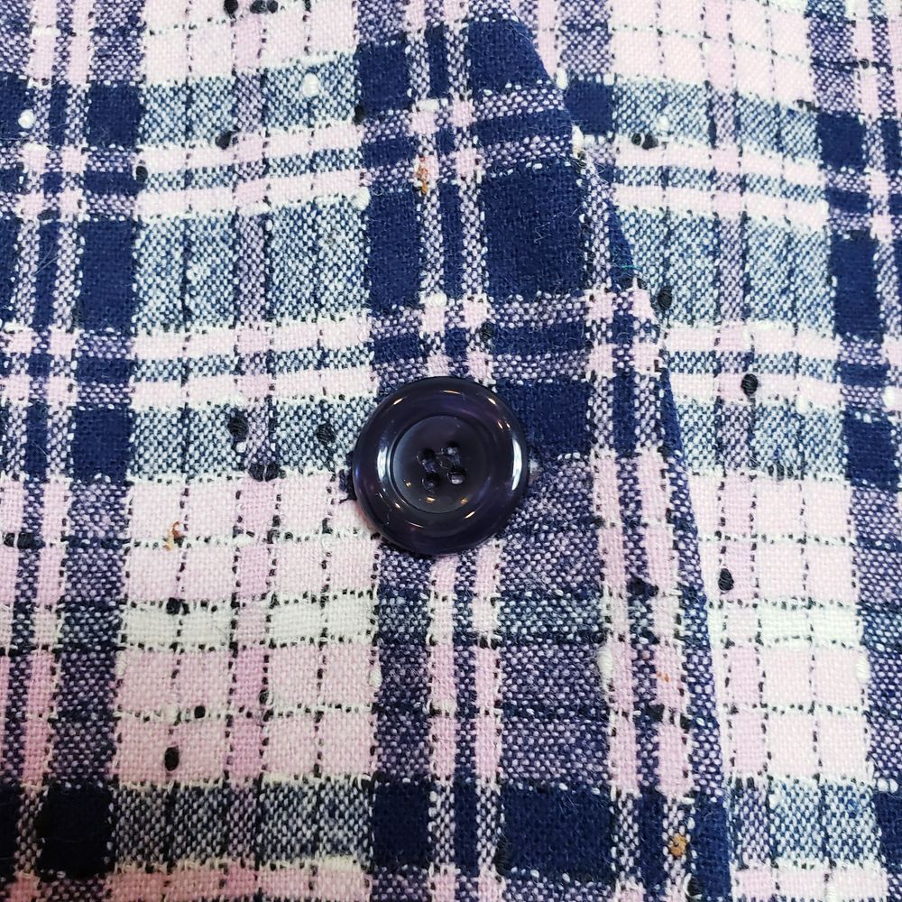 Pendleton Vintage Pink & Blue Plaid Blazer Size M Medium - Picture 4 of 5